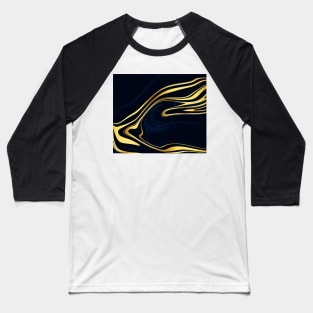 Gold and Blue Marble Baseball T-Shirt